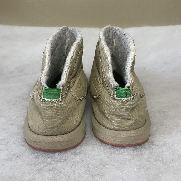 Sanuk Puff N Chill Ankle Booties Fur Lined Slip On Shoes Boots Tan Men Size 8 - Picture 4 of 6